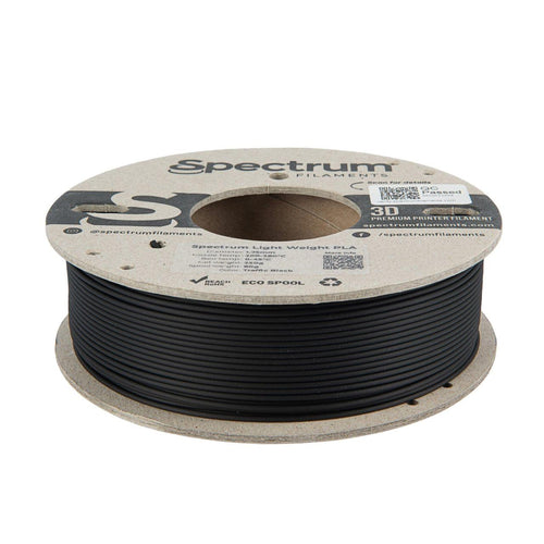 Traffic Black - 1.75mm Spectrum Filament Light Weight PLA - 0.25 kg