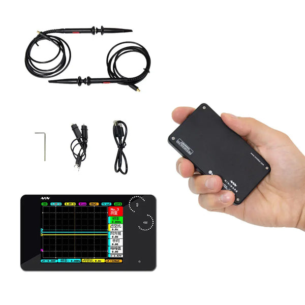 Pocket-Sized DS212 Oscilloscope, Rechargeable, 2 Channels, 1MHz