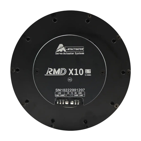 MYACTUATOR RMD X10 V3 BLDC, CAN Bus Reduction Ratio 1:7, w/ New Driver MC X 500O