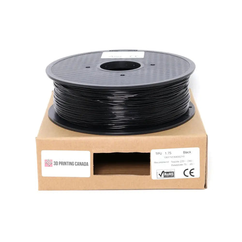 Black Standard TPU Filament 1.75mm 1kg