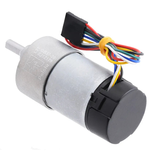 30:1 Metal Gearmotor 37Dx68L mm w/ 64 CPR Encoder (Helical Pinion)