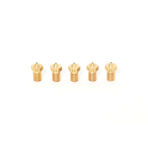 E3D V6 Clone Brass Nozzle 1.75mm-0.8mm by 3D Printing Canada (5 Pack)
