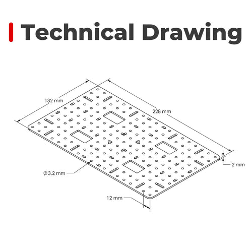 Universal Aluminum Plate (11x19) from SMD Building Set Products