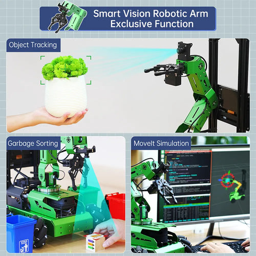 JetAuto Pro ROS Robot Car with Vision Robotic Arm Powered by Jetson Nano Support SLAM Mapping/Navigation/Python (Advanced Kit with Jetson Nano 4GB)