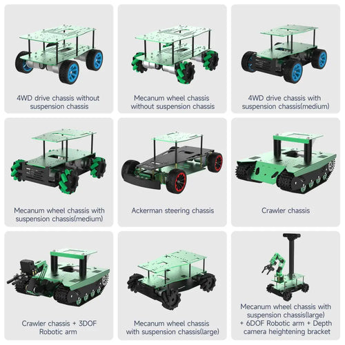 Yahboom Aluminum Alloy ROS Robot Car Chassis--Crawler Chassis