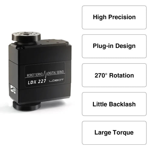 Hiwonder LDX 227 Full Metal Gear Digital Servo w/ Dual Ball Bearing, Control Angle 270 for Robot