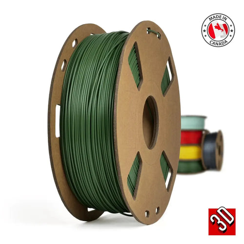 Dark Green Canadian-made PLA+ Filament 1.75mm 1kg