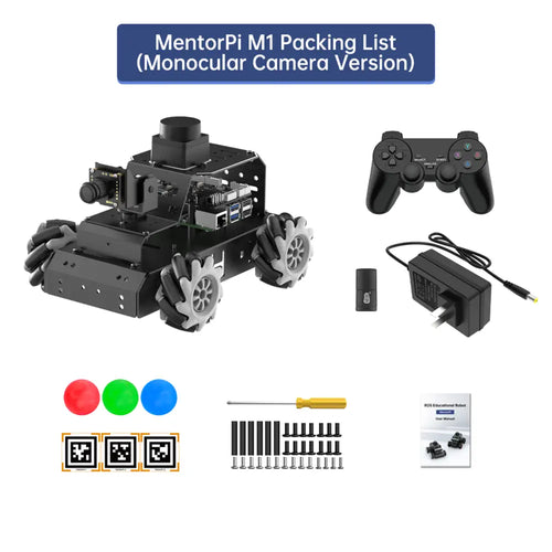 Hiwonder Raspberry Pi 5 Robot Car MentorPi M1 Mecanum-wheel Chassis ROS2 Support SLAM &amp; Autonomous Driving (Monocular Camera/without Raspberry Pi 5)