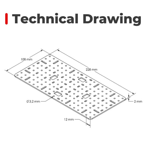 Universal Aluminum Plate (9x19) from SMD Building Set Products