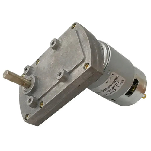 DC Flat Spur Gear Motor, Parallel Shaft Gear Motor, 12V, 15RPM