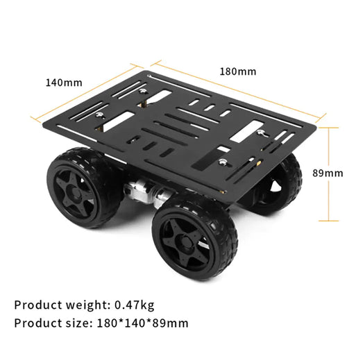 Hiwonder 4WD Chassis Car Kit w/ Aluminum Alloy Frame &amp; TT Motor