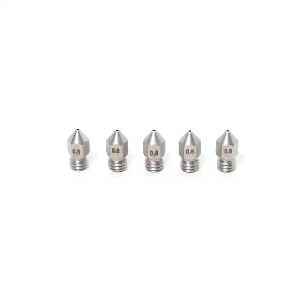 3D Printing Canada MK8 Stainless Steel Nozzle 1.75mm-0.8mm (5 Pack)