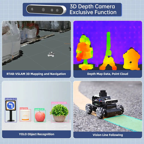 Hiwonder Raspberry Pi 5 Robot Car MentorPi M1 Mecanum-wheel Chassis ROS2 Support SLAM &amp; Autonomous Driving (Depth Camera/with Raspberry Pi 5 4GB)