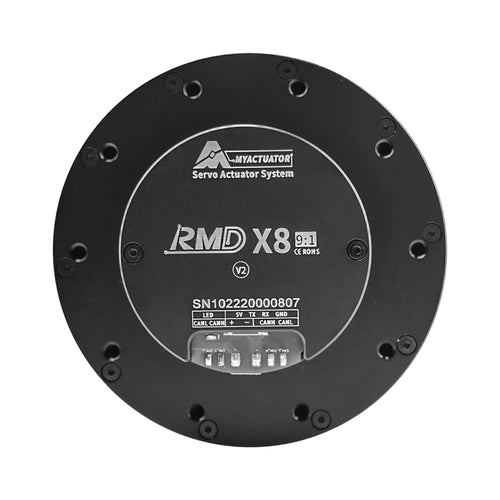 MYACTUATOR RMD X8 V2 BLDC, CAN Bus Reduction Ratio 1:9, w/ New Driver MC X 300 O RS485
