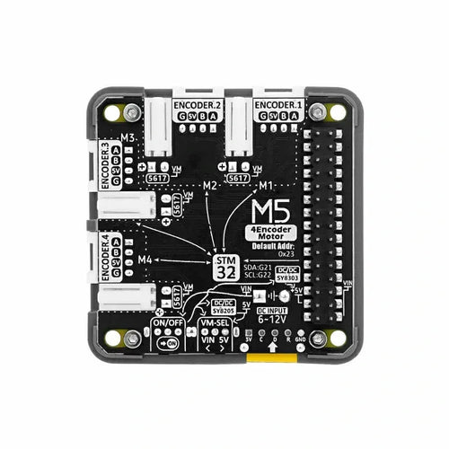 M5Stack STM32F030 4-Channel Encoder Motor Driver Module