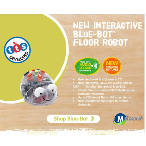 Blue Bot Programmable Floor Robot w/ Bluetooth Coding Robot Toy for STEM Learning &amp; Education