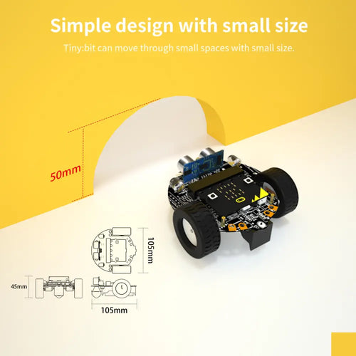 Tiny:bit Smart Robot Car for STEM Coding Education, Powered By Micro:bit (w/o Microbit Board),