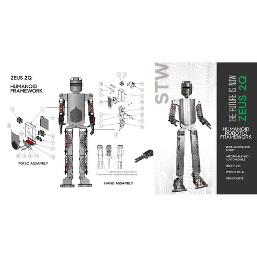 Zeus2Q Humanoid Robotic Kit -Win OS