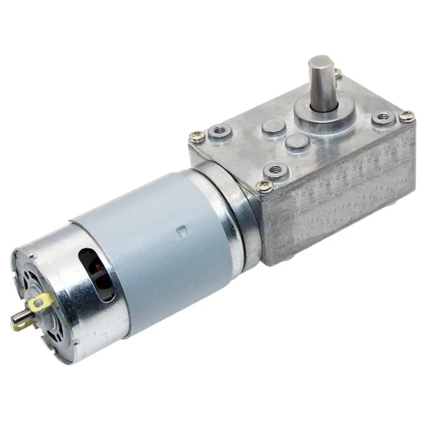 High Torque 12V DC Worm Gear Motor, 15 RPM