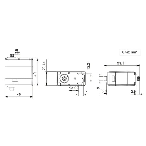 Hiwonder HTD-35H High Voltage Serial Bus Servo 35KG Torque with Three Connectors and Data Feedback