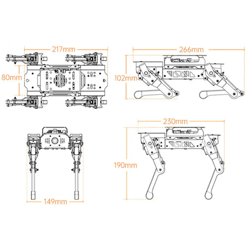 Hiwonder PuppyPi Pro Quadruped Robot with AI Vision Powered by Raspberry Pi 5 ROS Open Source Robot Dog (Ultimate kit with Raspberry Pi 5 8GB)