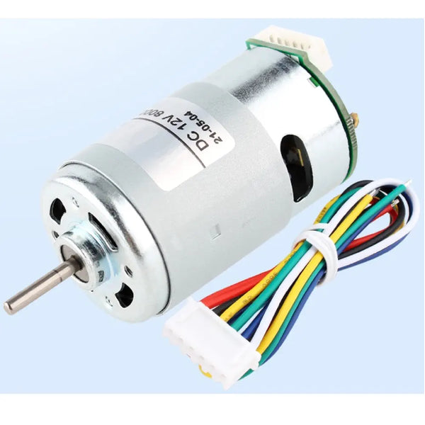 555 Size DC Motor with Encoder, 6V - 3900 RPM