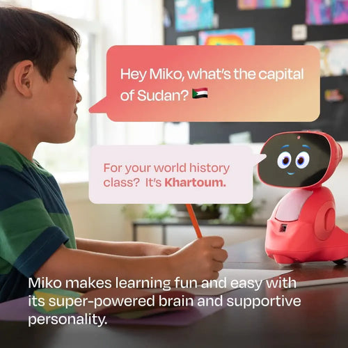 Miko 3 Smart Personal Robot for Kids, Martian Red