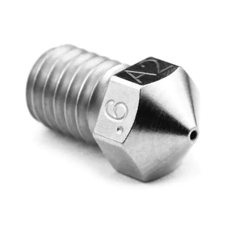 Micro Swiss Plated A2 Hardened Tool Steel Nozzle for RepRap - M6 Thread, 1.75mm Filament, 0.6mm