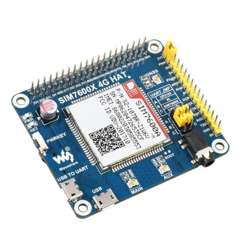 SIM7600A-H 4G/3G/GSM/GNSS/LTE CAT4 HAT for Raspberry Pi (North America)