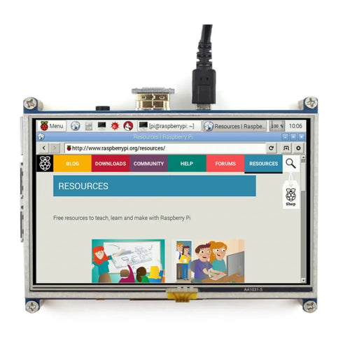 5" Resistive Touch Screen LCD for Raspberry Pi