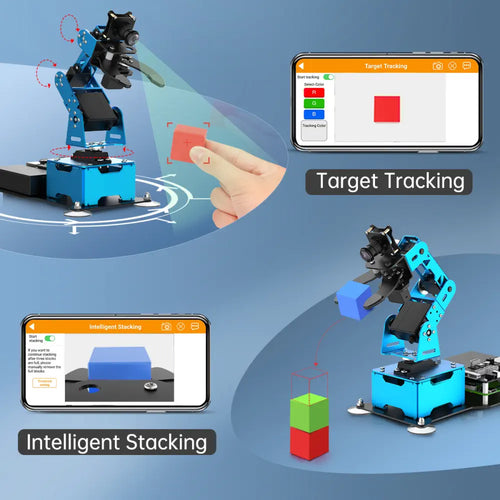 Hiwonder ArmPi mini 5DOF Vision Robotic Arm Powered by Raspberry Pi 5 Support Python OpenCV Target Tracking for Beginners (No Raspberry Pi 5 Included)