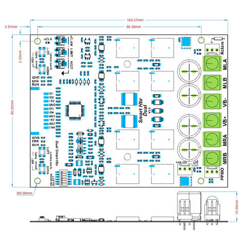 Dual Channel DC Driver for RC, ESC, Motor Controller, Speed Control, 8-35V, 35A/Channel