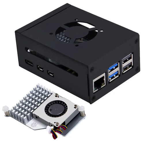 52Pi Raspberry Pi 5 Metal Case w/ Cooling Fan & Heatsinks