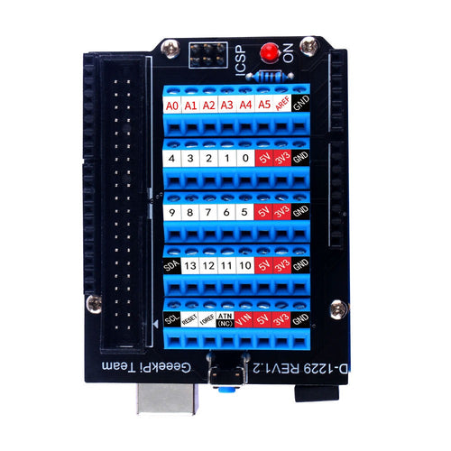 52Pi Screw Terminal Expansion Board for Arduino UNO (Blue)