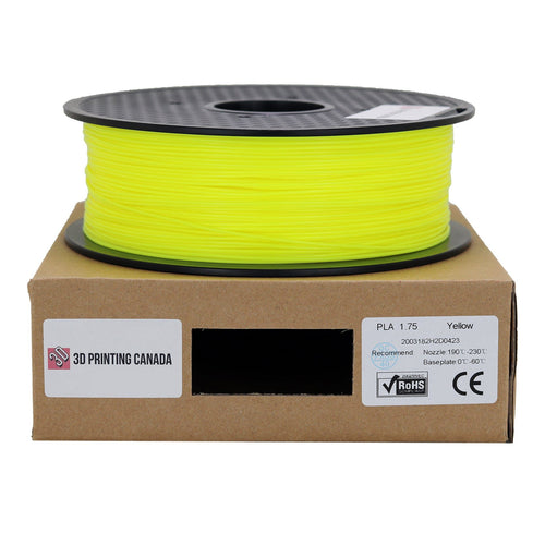 Yellow Standard PLA Filament 1.75mm, 1kg