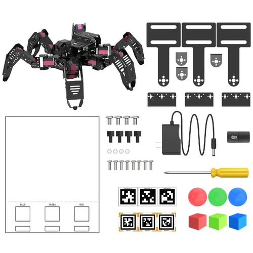 Hiwonder Spiderpi AI Intelligent Visual Hexapod Robot w/ Raspberry Pi 4B 4GB - Advanced Kit