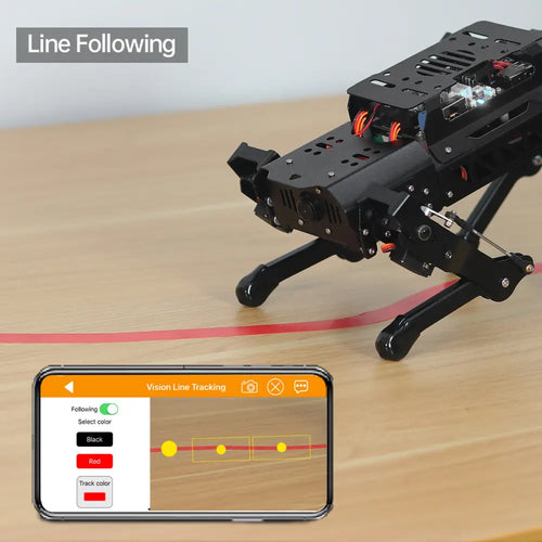 Hiwonder PuppyPi Pro Quadruped Robot w/ AI Vision Powered by Raspberry Pi ROS Open Source Robot Dog (Raspberry Pi 4B 4GB Included)