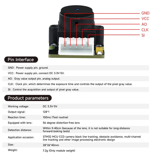 TSL1401 Linear CCD Camera Module (EN Manual)