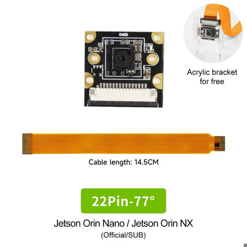 NVIDIA Jetson IMX219 camera 8MP compatible with NANO/Xavier NX/TX2 NX/Orin NAO/Orin NX-22Pin 77&