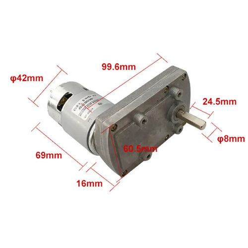 DC Flat Spur Gear Motor, Parallel Shaft Gear Motor, 12V, 32RPM