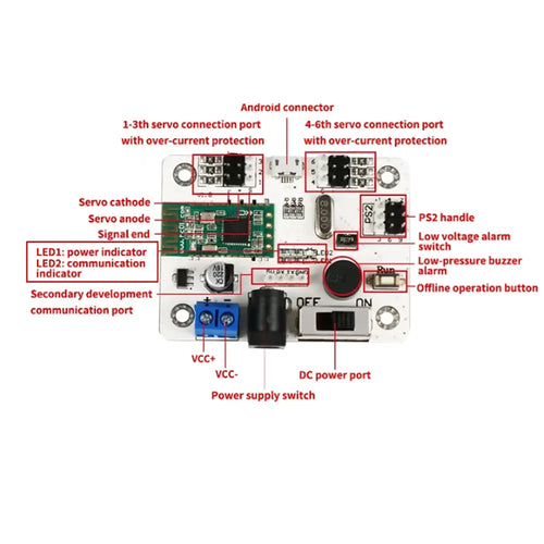 Hiwonder 6 Channel Bluetooth 4.0 Servo Controller Module