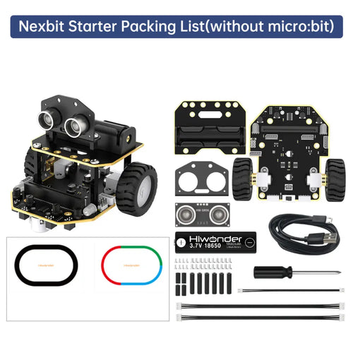 AI Vision Robot Nexbit, micro:bit Programming Educational Robot, Support WonderCam Smart Vision Module (Start kit/without microbit)