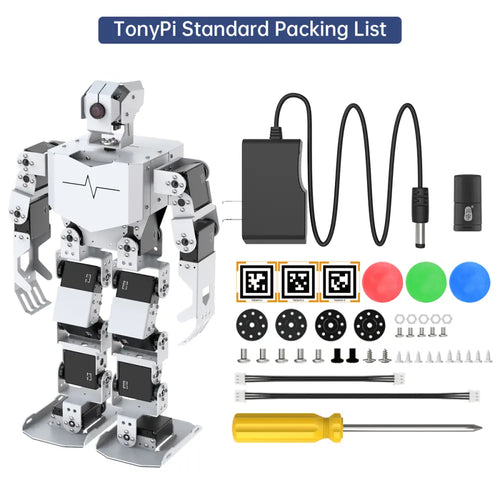 TonyPi Hiwonder AI Intelligent Vision Humanoid Robot Powered by Raspberry Pi 5 (Advanced Kit with Raspberry Pi 5 4GB)