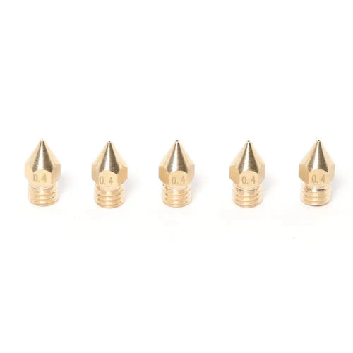 MK8 Brass Nozzle for 1.75mm Filament -0.6mm for 3D Printers (5 pack)