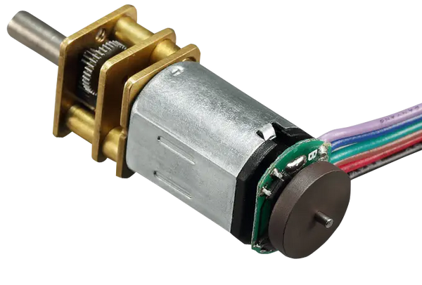 6V 100:1 Micro Metal Gearmotor w/ Encoder, 200rpm