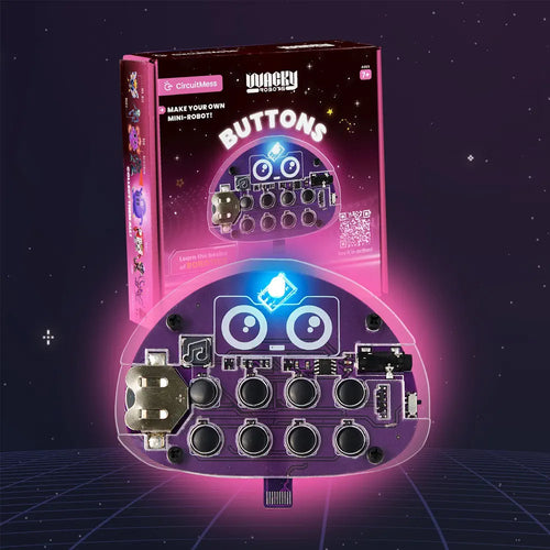 CircuitMess Wacky Robots - DIY Mini Robots: Buttons - Educational STEM Learning about Microchips and Sound Synthesis for Ages 7+