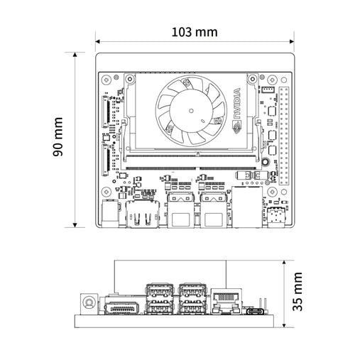 Hiwonder Jetson Orin Nano Development Kit 8GB SOM Module (Camera + Touch Screen Development Kit)