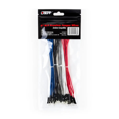 6" M/F Premium Jumper Wires (40pk)