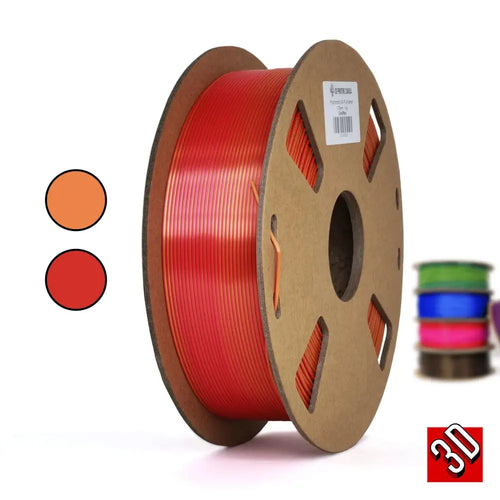 3D Printing Canada Gold/Red - Polychromatic Dual Colour Silk PLA Filament - 1.75mm, 1 kg