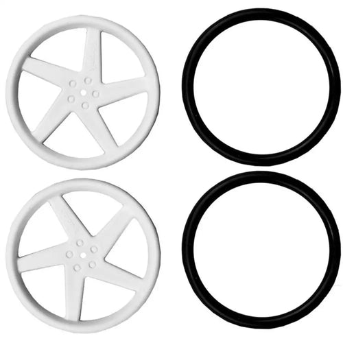 63mm Servo Wheel - White (2pk)